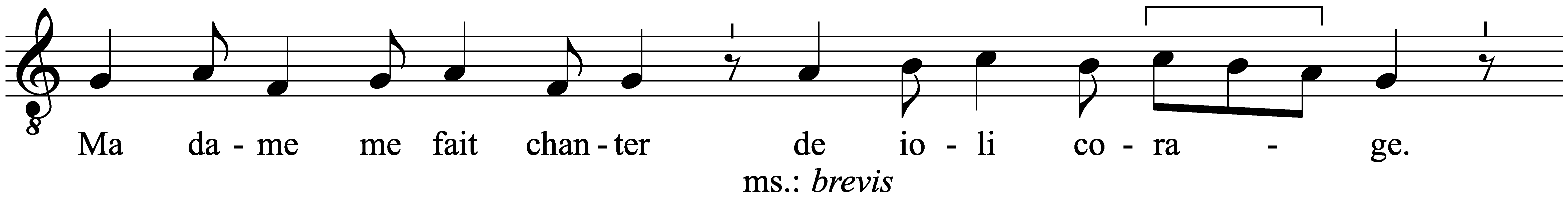 Work musical notation